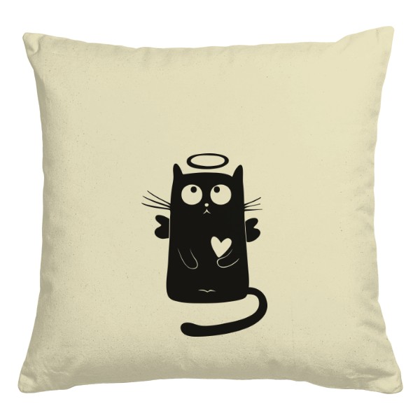 Polštář bavlněný  s potiskem Bavlněný polštář s kočičkou