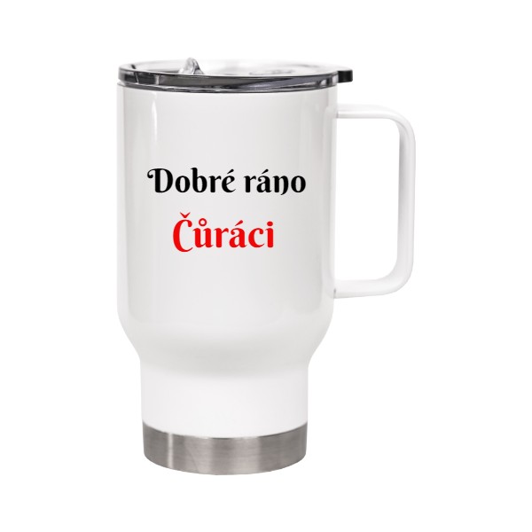 Cestovní hrnek s nápisem