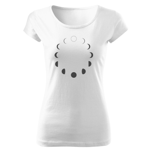 Dámské tričko s krátkým rukávem s měsíční fázi 