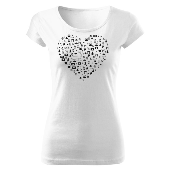 Dámské tričko s velkým potiskem