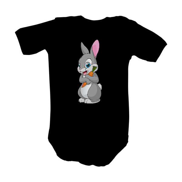 Dětské body  s potiskem Králiček s mrkví 