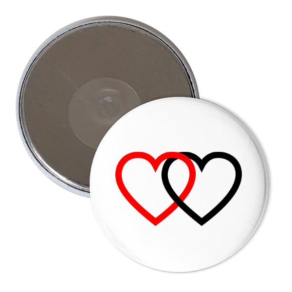 Magnet  s potiskem Magnet se srdíčky