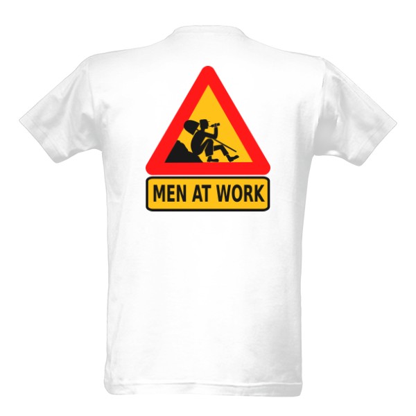 Tričko s potiskem Men at work