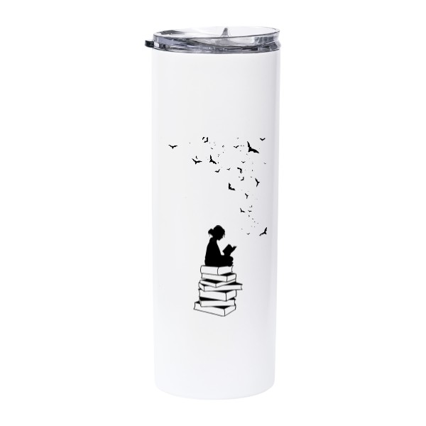 Nerezová termo nádoba s brčkem s potiskem Nerezová termo nádoba s brčkem