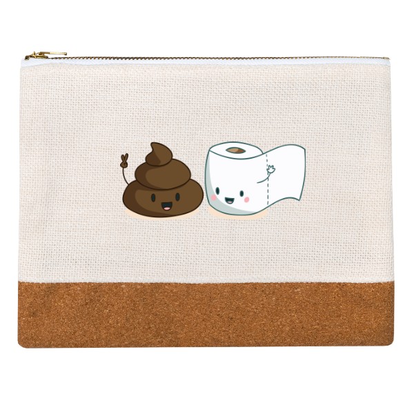 Penál lněný s potiskem Praktické lněné pouzdro