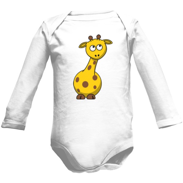 Dětské body Long  s potiskem Roztomilá žirafa
