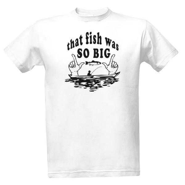 Tričko s potiskem Rybářské produkty