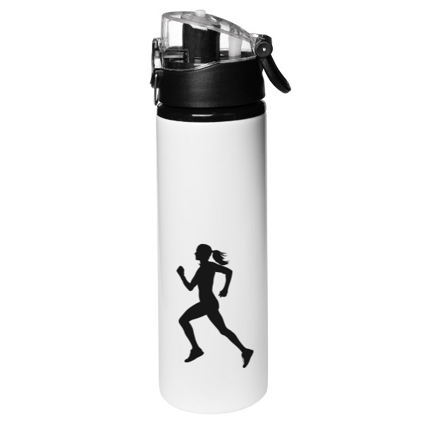 Sportovní láhev s motivem běžkyně 