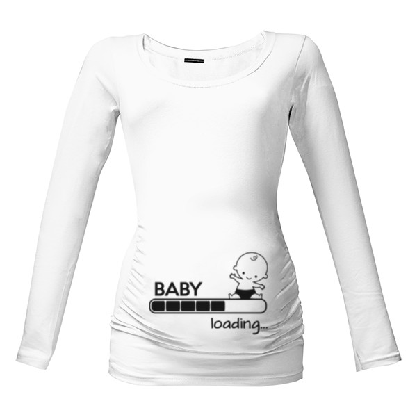 Těhotenské tričko s dlouhým rukávem