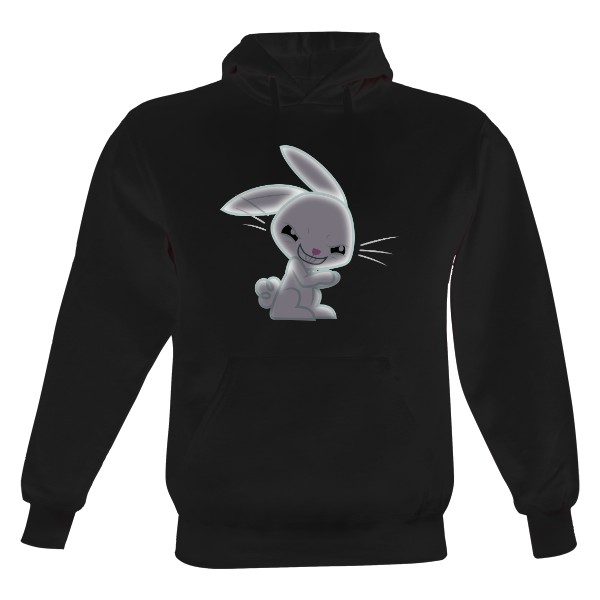 Pánská mikina s kapucí s potiskem Zákeřný králík 